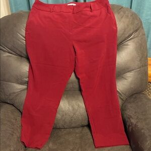 New York & Company Red Trousers Sz 16